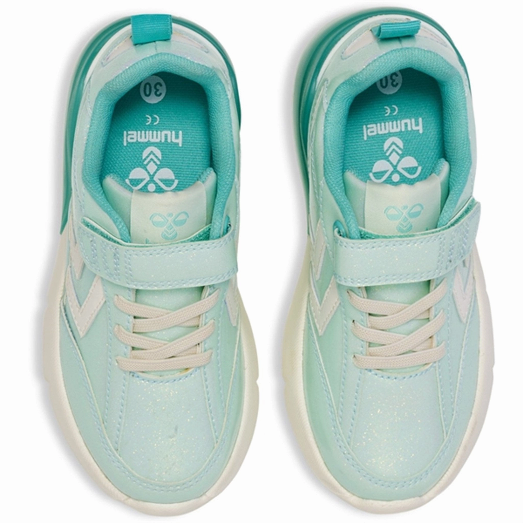 Layer With Ease Hummel Daylight Glitter Jr Sneakers Turquoise
