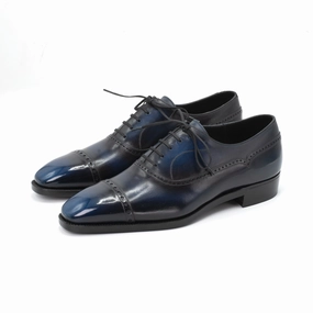 Ricard Balmoral Oxford Shoe Mto - Hokusai Blue Core Style System Pure Look