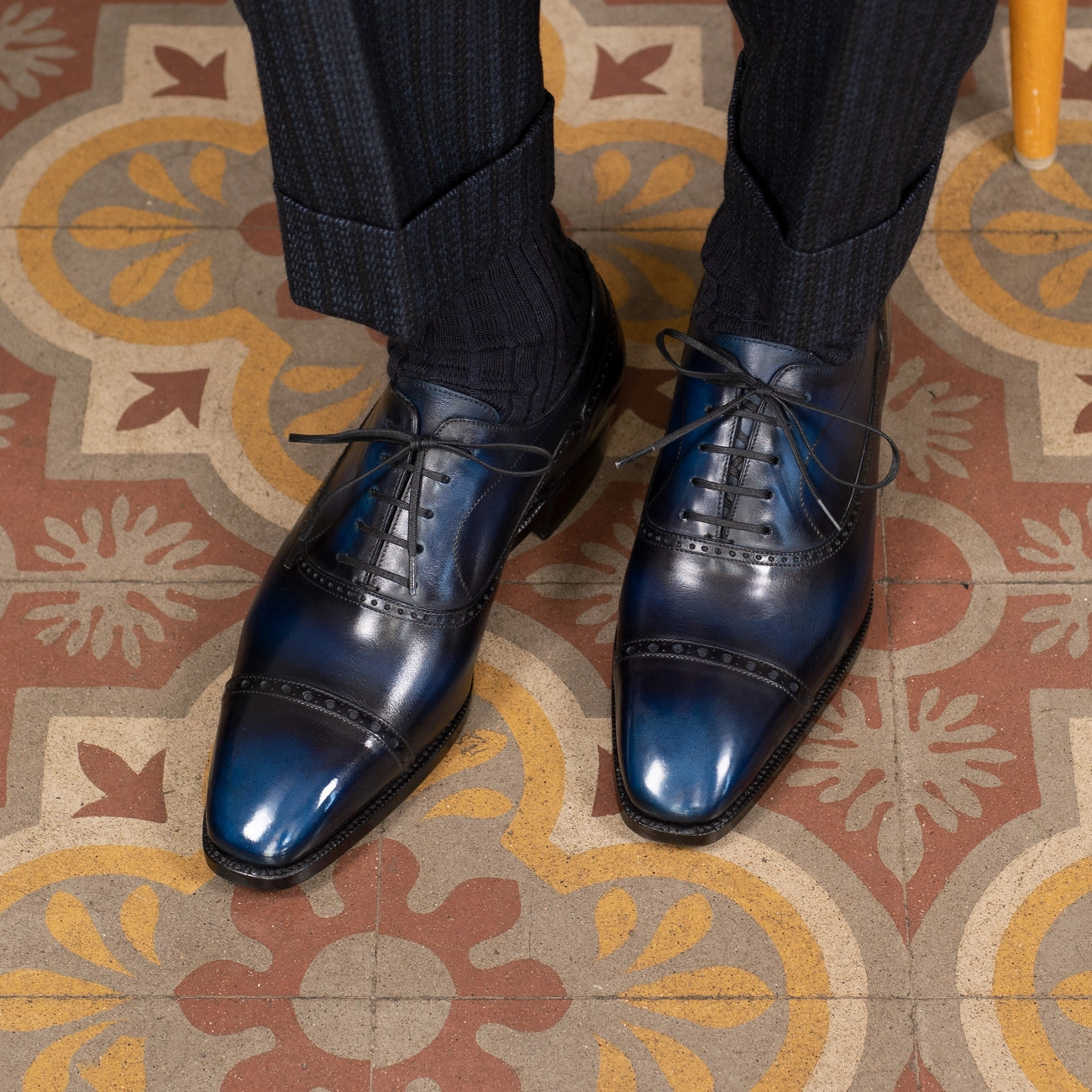 Ricard Balmoral Oxford Shoe Mto - Hokusai Blue Ready-To-Flow Everyday Outlook