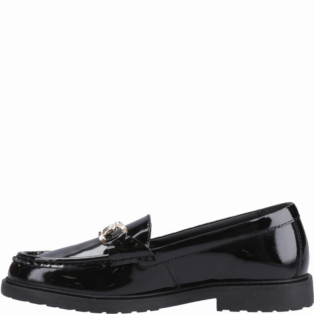 Hush Puppies Verity Patent Snaffle Loafer Streamlined Urban Smart Casual