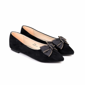 Women'S Suede Bow-Tie Pumps Easy Motion