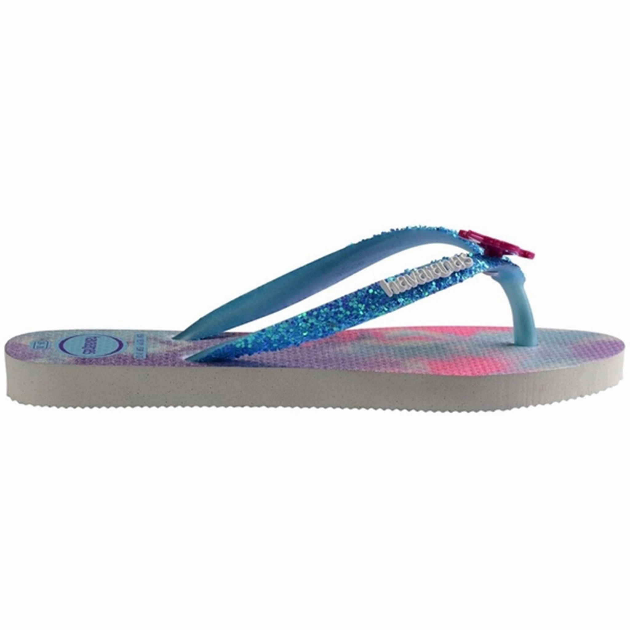 Pure Lineswear Cool Fitwear Havaianas Kids Sandals Slim Glitter Trendy White/Bluewater