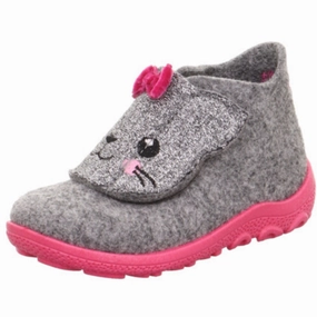 Superfit Light Grey/Pink Happy Octi Slippers With Warm Lining Designed For Lifestyle Clean Aesthetic