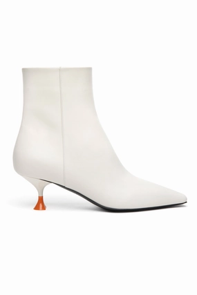 Bee Cris Leather Bootie In Ivory Designed To Shift Elevate Your Routine
