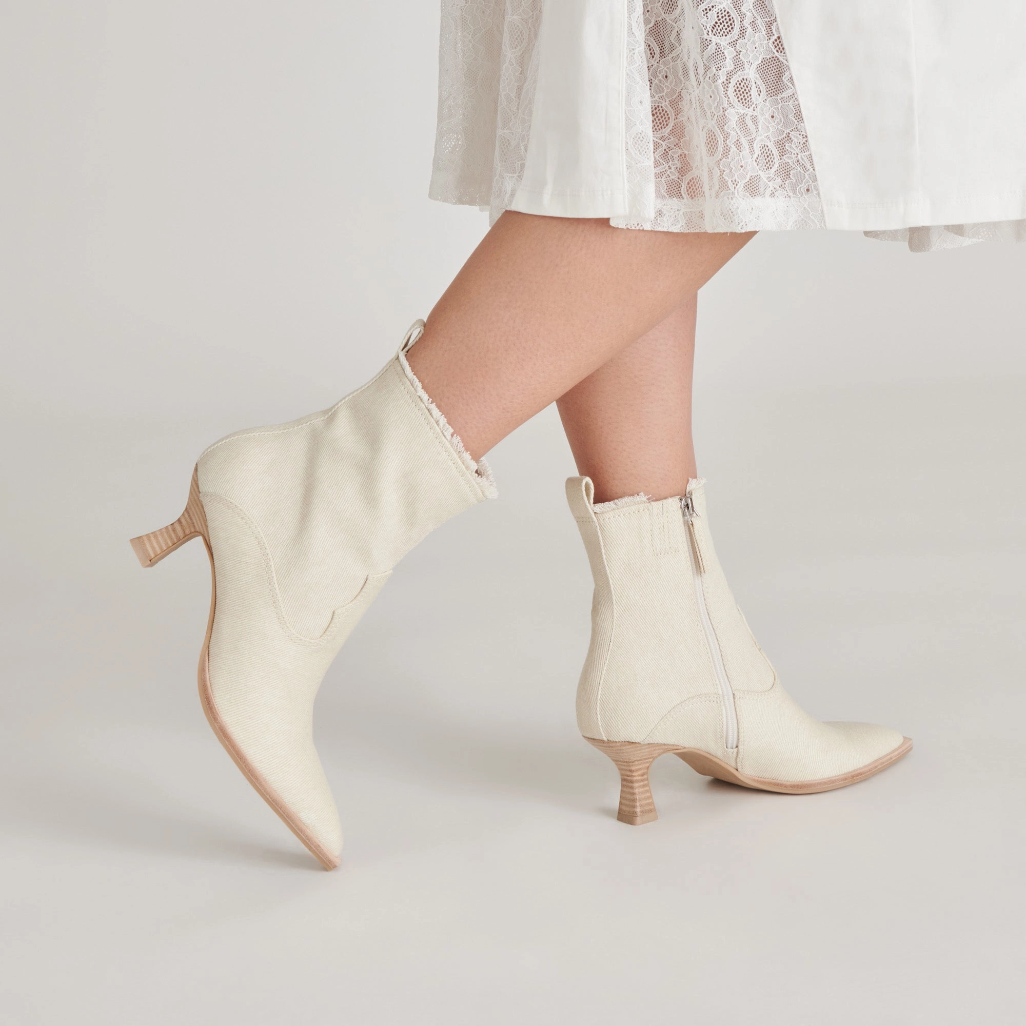 Austin Boots Ivory Denim Lifestyle Energy Motion-Driven