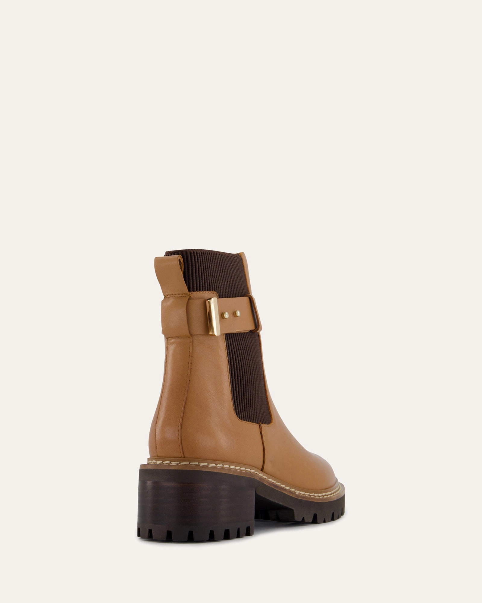 Your Functional Form Refined Flowwear Kiko Flat Ankle Boots True Tan Leather