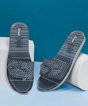 Paragon Puk7025L Women'S Blue-Grey Sliders With Cushioned Sole For Everyday Use Function-First Fit