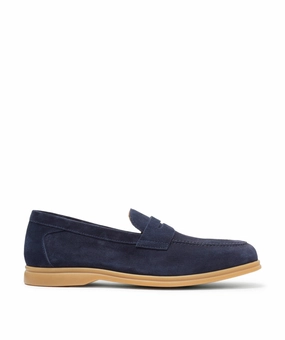 In-Motion Look Mocassin Portobello Daim Bleu Marine