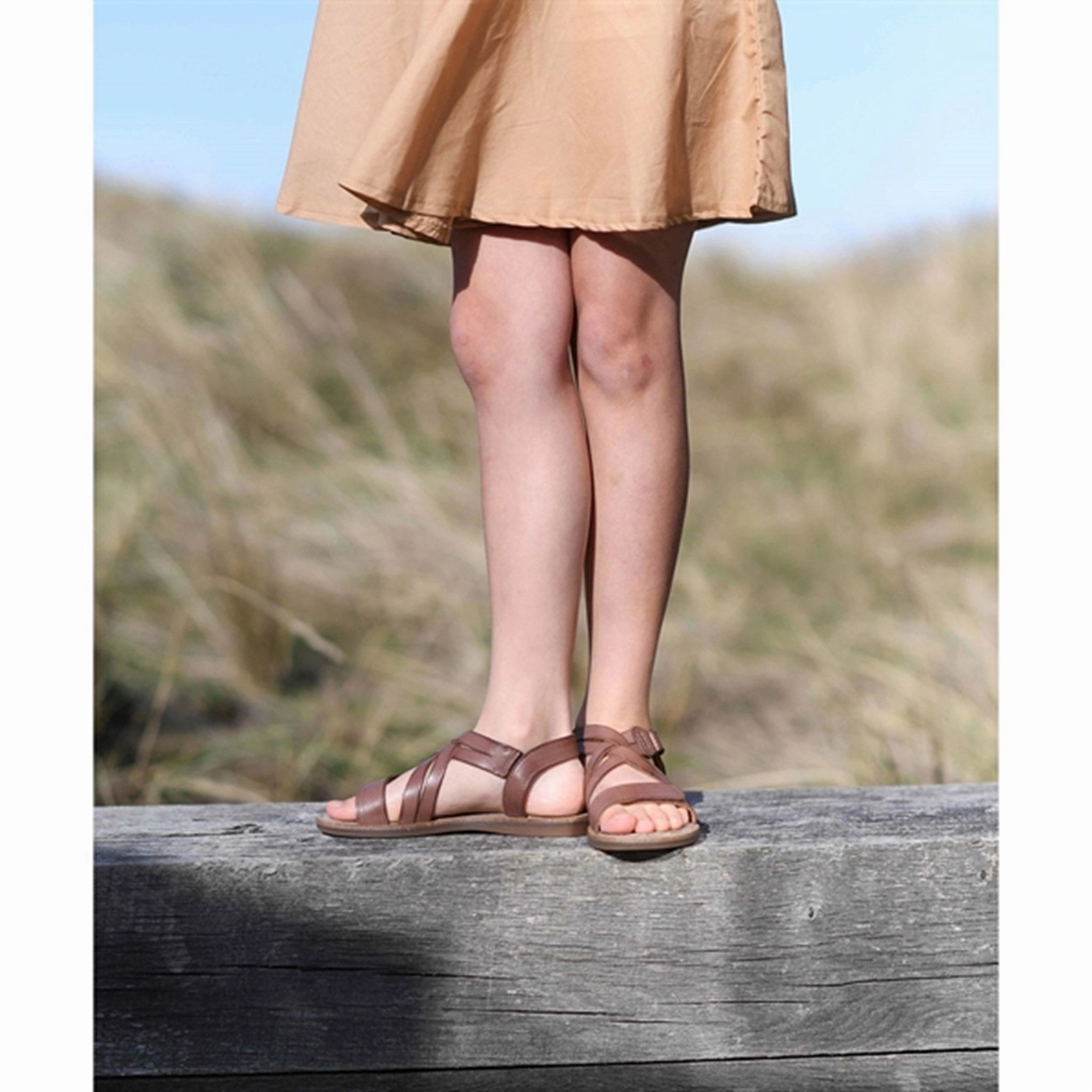 Tailored Utility Smooth Layers Bisgaard Clea Sandal Brown