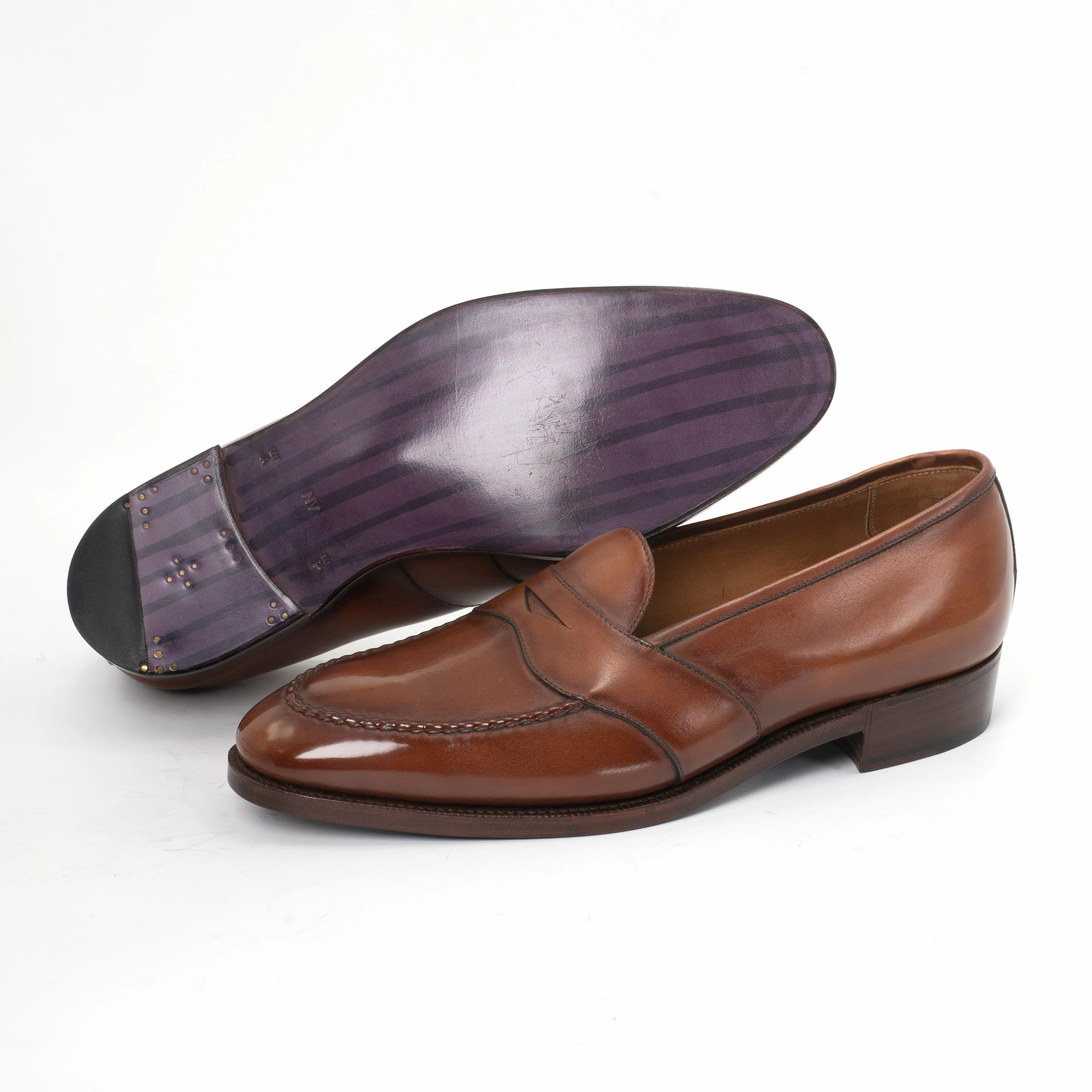 Piet Penny Loafer Mto - Caramel Patina Layer Logic