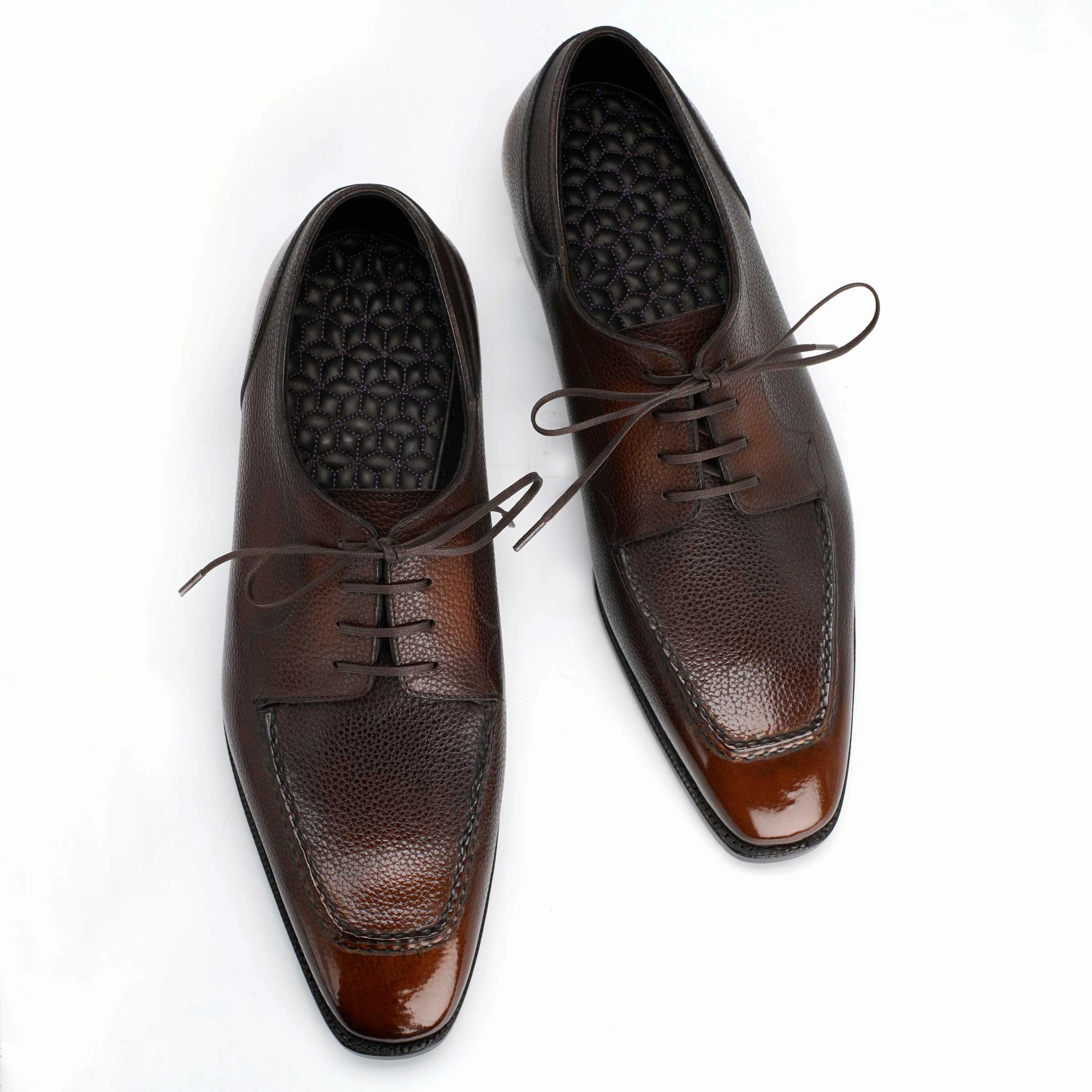 Tete Moc Toe Derby - Espresso Handmade Patina Functional Ease