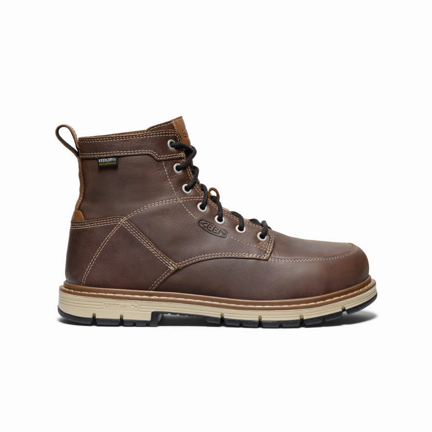 Move-Fit Men'S San Jose 6" Waterproof 90 Heel Boot (Aluminum Toe)  |  Bison/Black