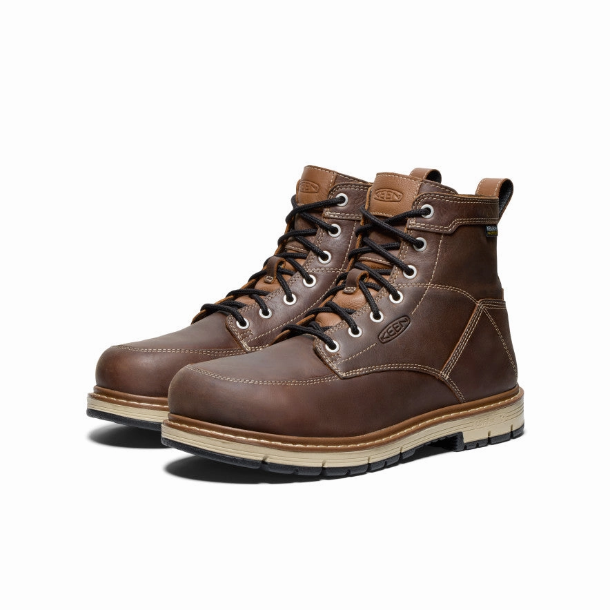 Men'S San Jose 6" Waterproof 90 Heel Boot (Aluminum Toe)  |  Bison/Black Smart Casual