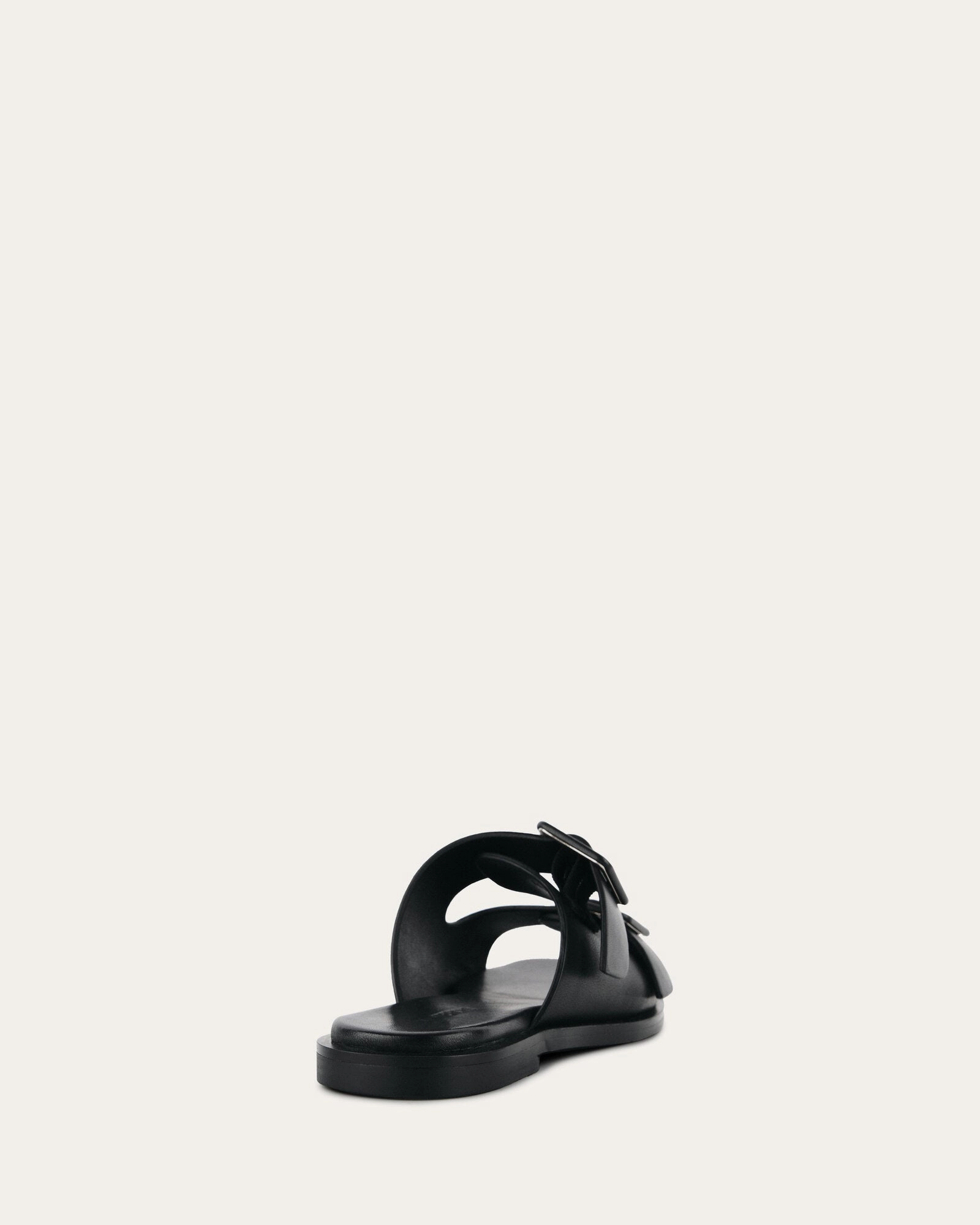 Sebastian Flat Slide Black Leather Active-Inspired Mobility Made Easy