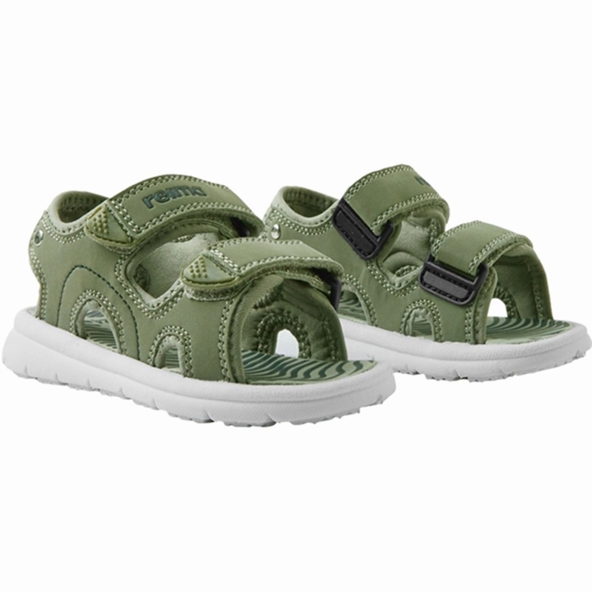 Understated Utility Reima Sandals Bungee Greyish Green