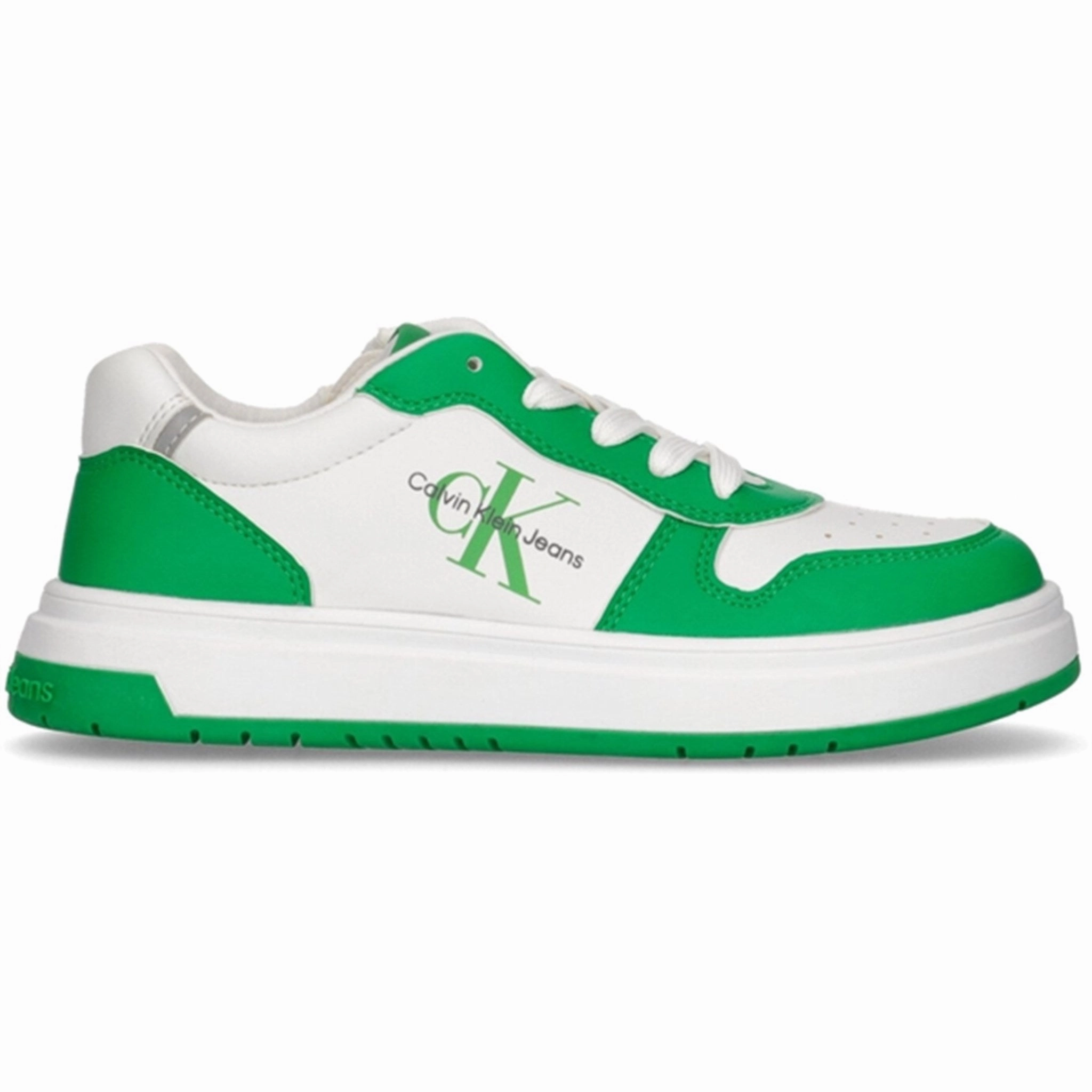 Mindful Motion Calvin Klein Low Cut Lace-Up Sneakers Green/White