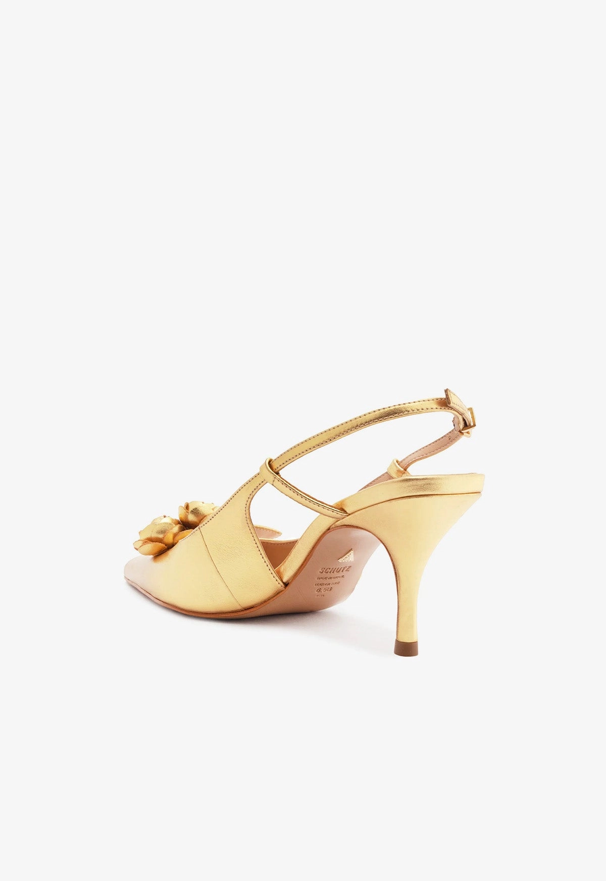 Alma Sling Metallic Leather Pump Function-Refined Gear For Now