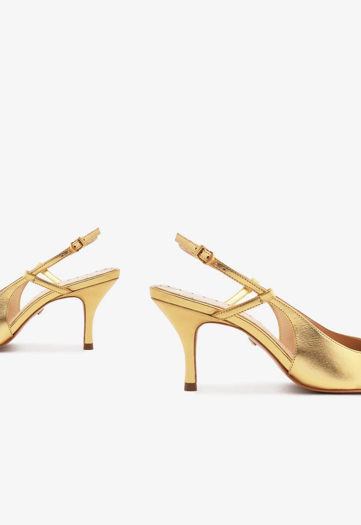 Evolved Form Your Functional Form Alma Sling Metallic Leather Pump