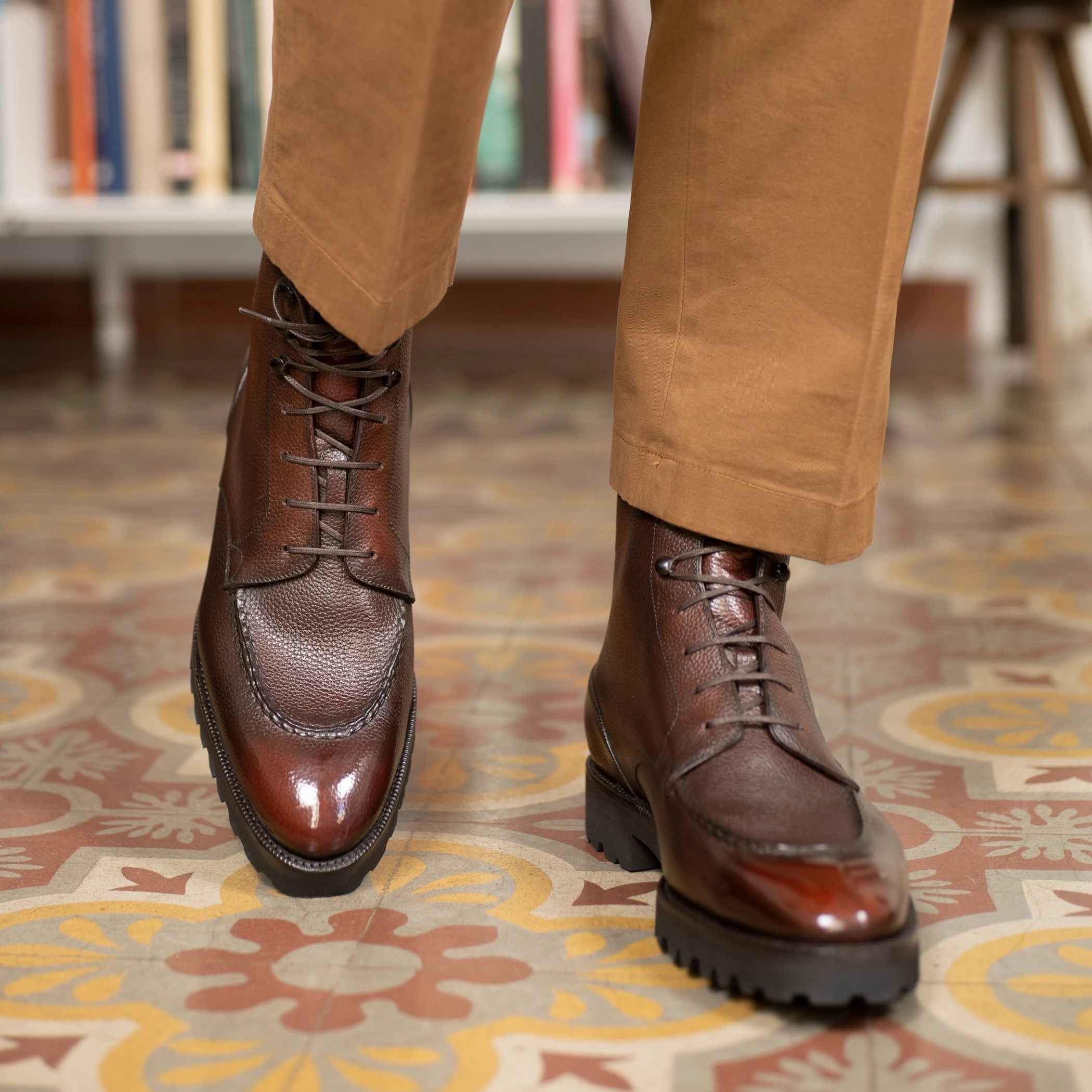 Rembrandt U-Tip Derby Boot Mto - Espresso Patina Urban Focus Minimal Gear