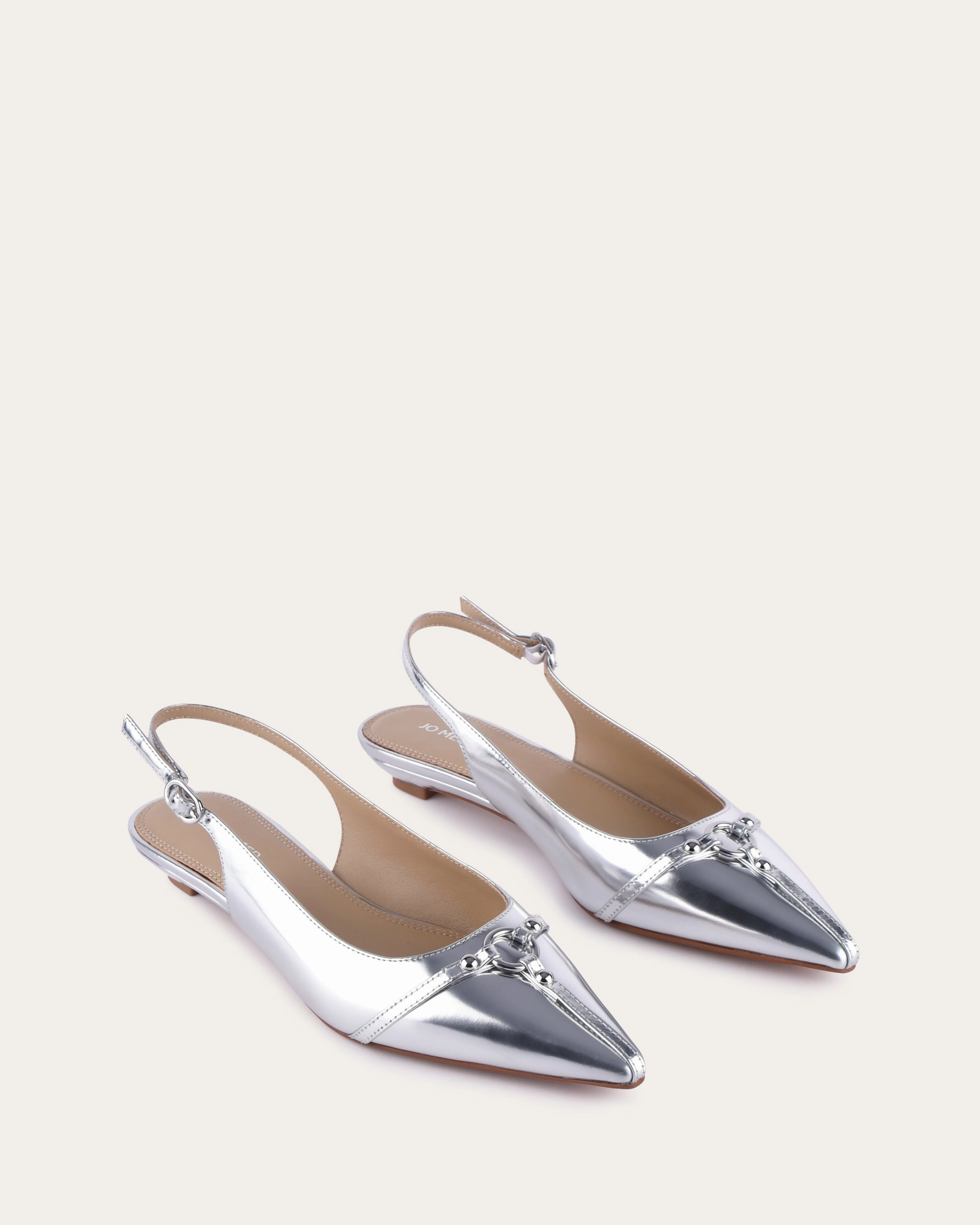 Victoria Dress Flats Silver Patent Progressive Living Modern Tone