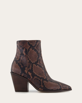 Urban Flowwear Dynamic Layerwear Freddie Mid Ankle Boots Dark Snake Print Leather