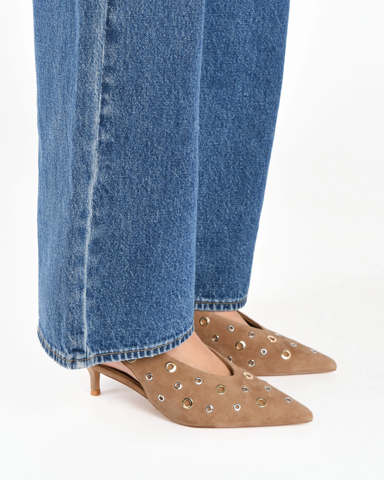 Clean Attitude Day-To-Night Fit Rhi Low Heels Latte Suede