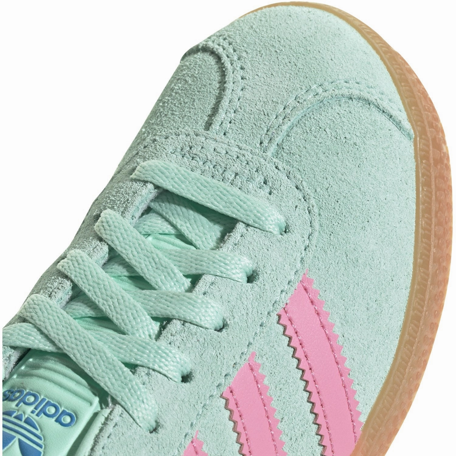 Motion Meets Design Adidas Originals Clear Mint/Bliss Pink/Bright Blue Gazelle C Sneakers