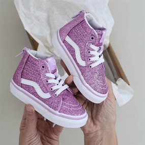 Vans Td Sk8-Hi Zip Glitter Lilac Sneakers Clean-Motion System Layer Logic