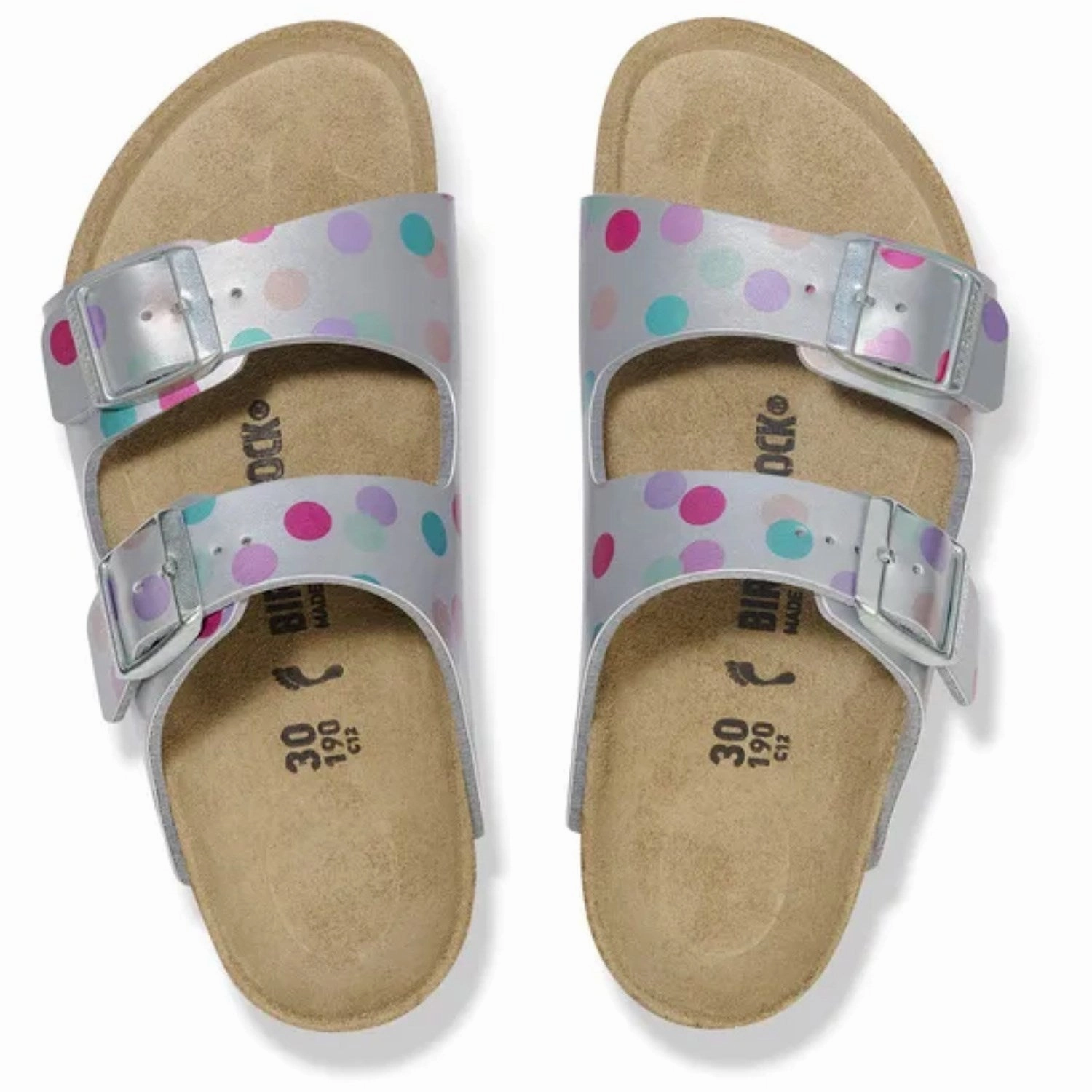 Birkenstock Arizona Kids Bf Elec. Metal. Silver Dots Effortless Gear Style Flowwear