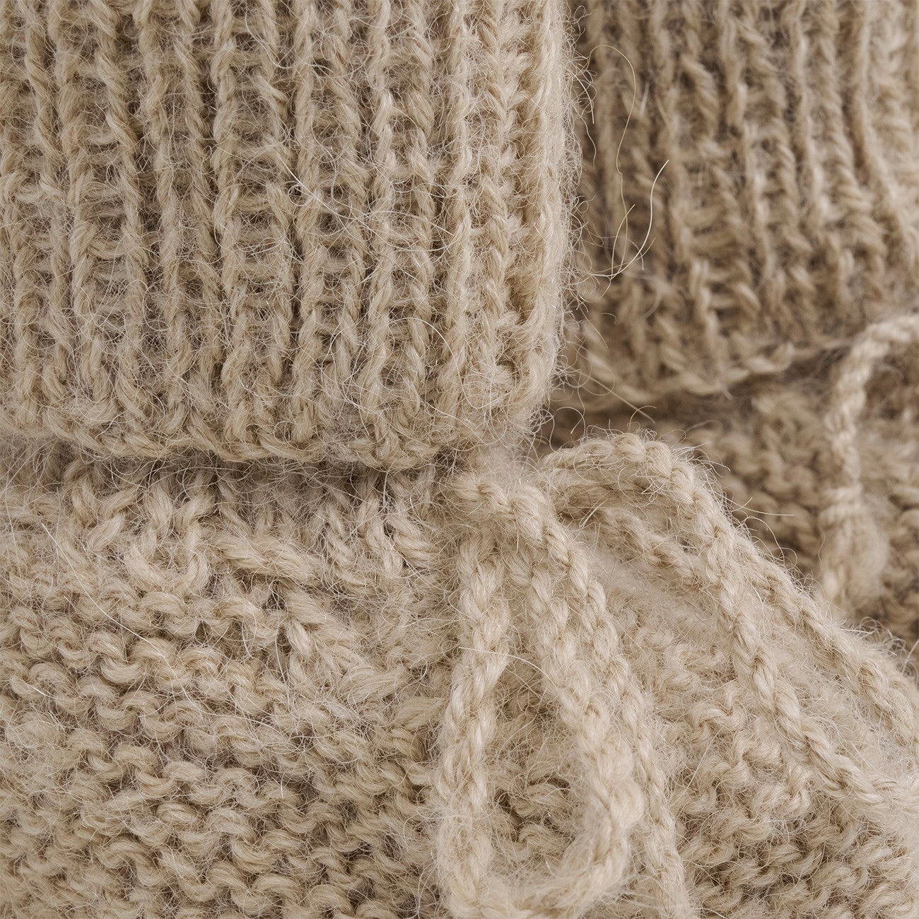 Huttelihut Camel Melange Footies Alpaca Wool Knit Move And Live