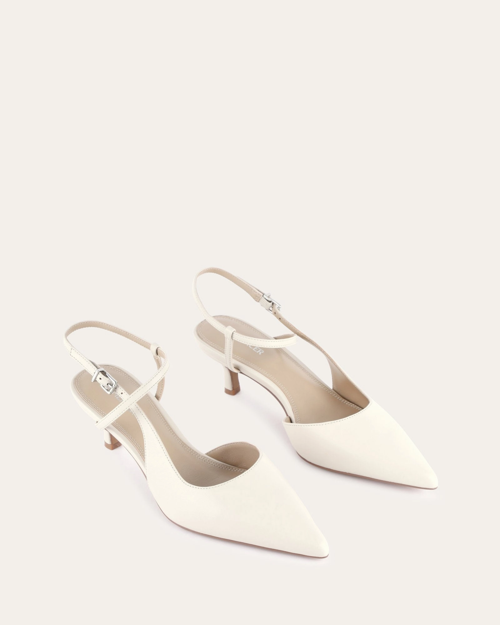 Flow-Forward Ricki Mid Heels Off White Leather