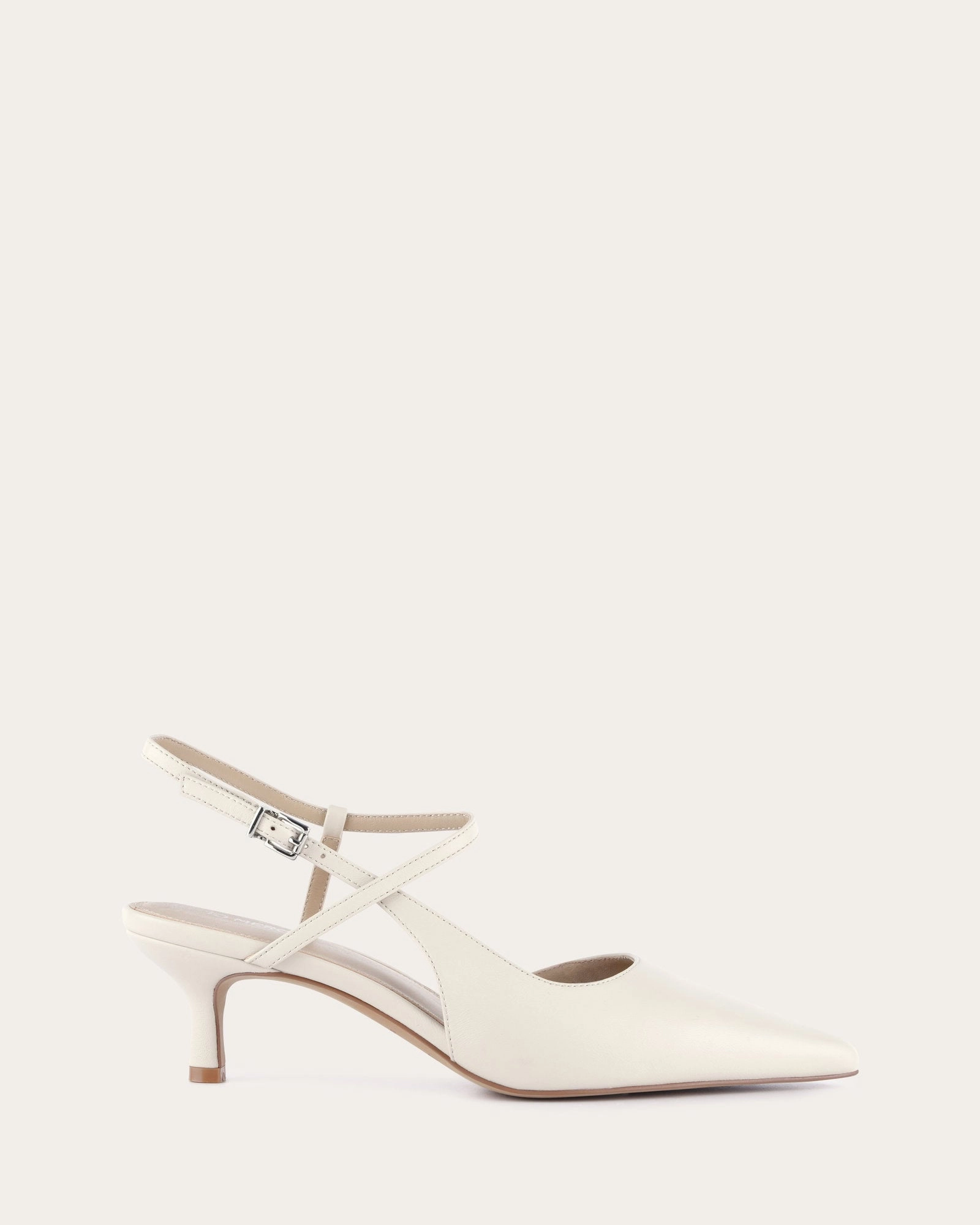 Ricki Mid Heels Off White Leather Core-Driven Utility In Style