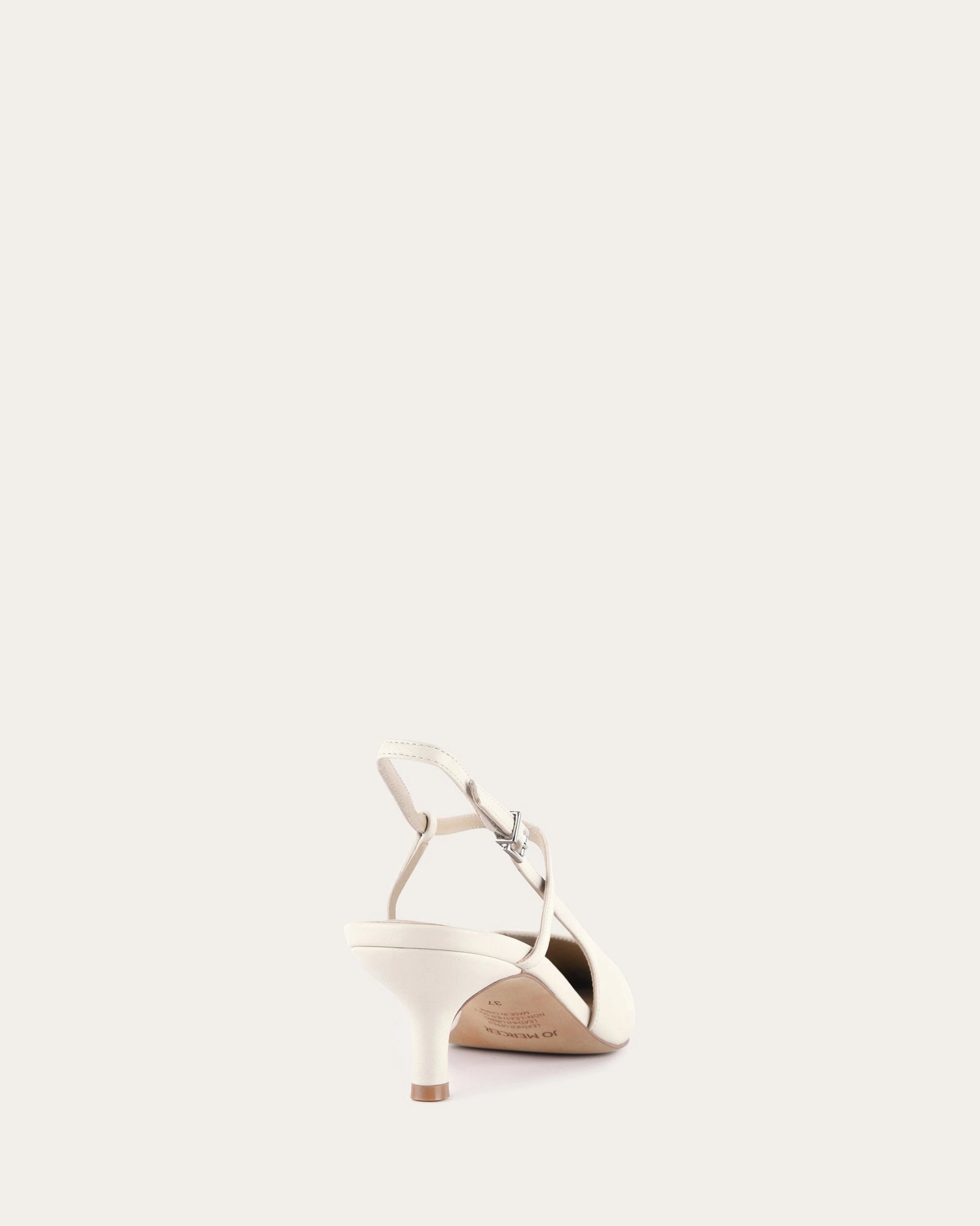 Ricki Mid Heels Off White Leather Crafted To Wear