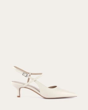 Ricki Mid Heels Off White Leather Core-Driven Utility In Style