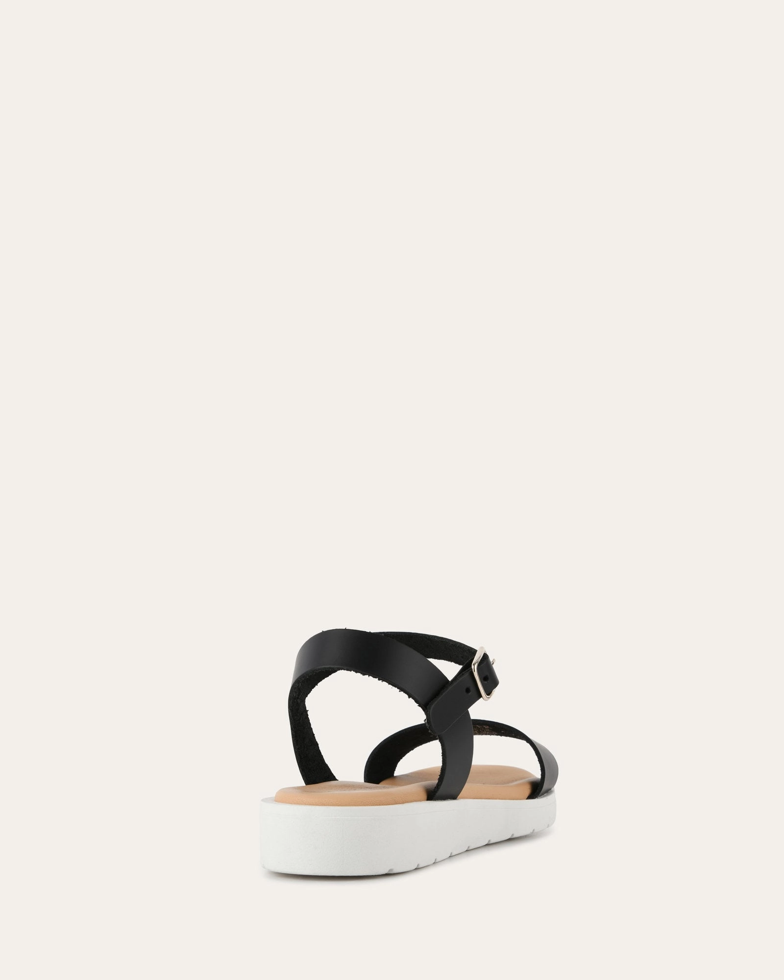 Adapt Your Pace Robin Flat Sandals Black Leather