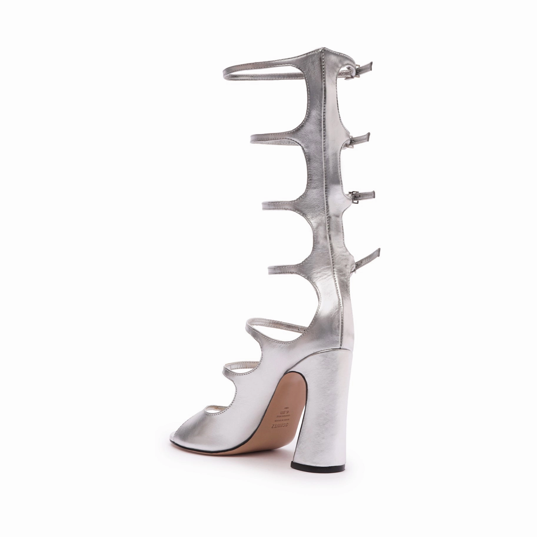 Less Is More Urban Core Roman Up Metallic Leather Sandal