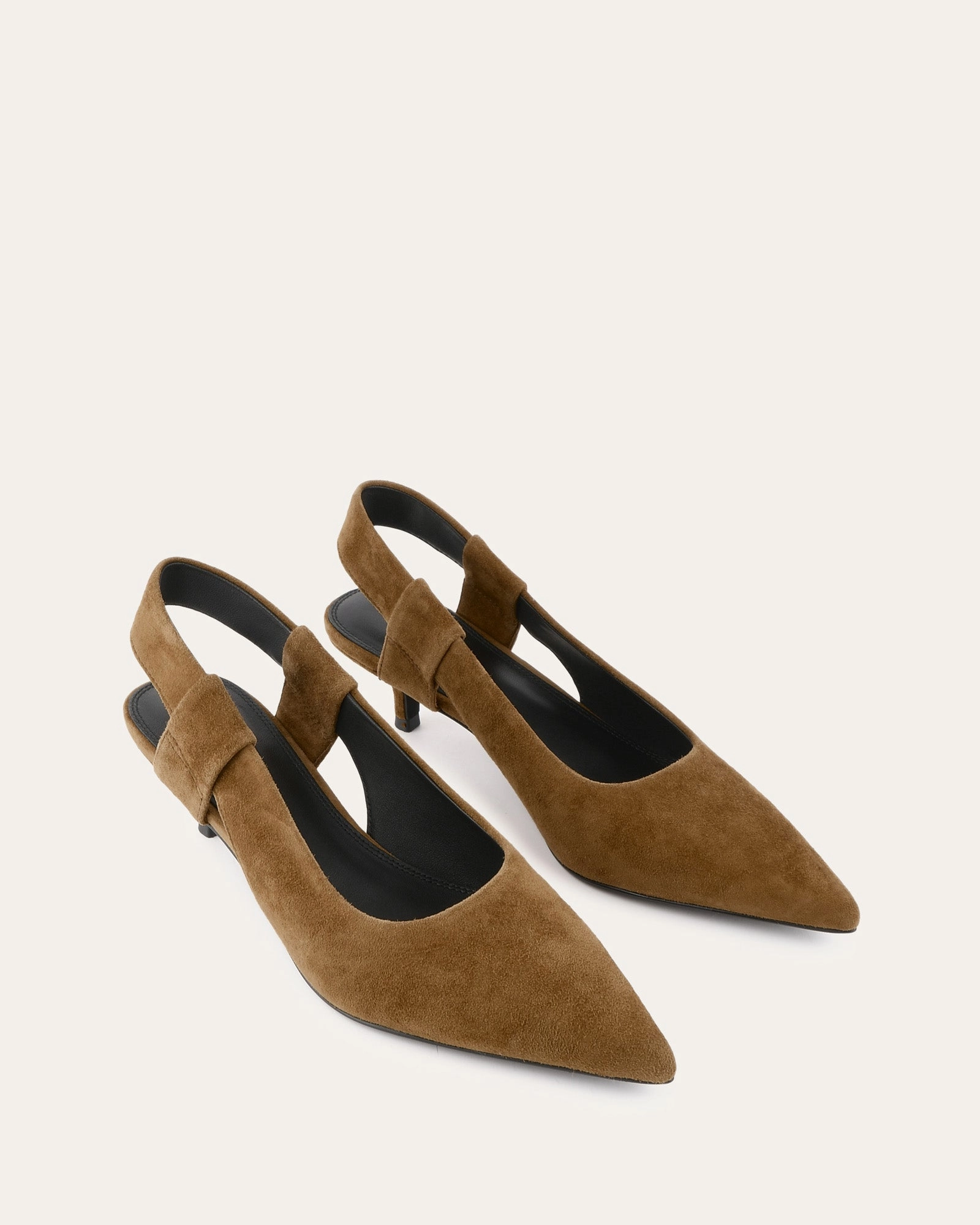 Effortless Utility Rosa Low Heels Biscuit Suede