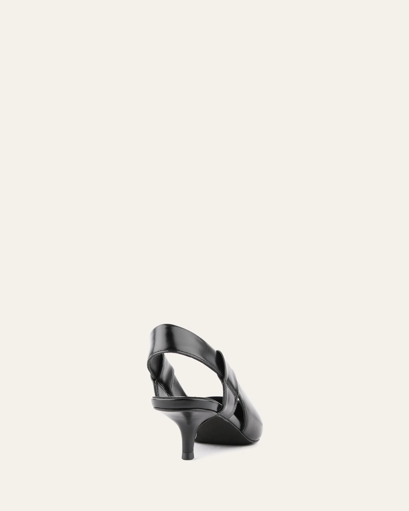Comfort Refined Streamlined Look Rosa Low Heels Black Leather