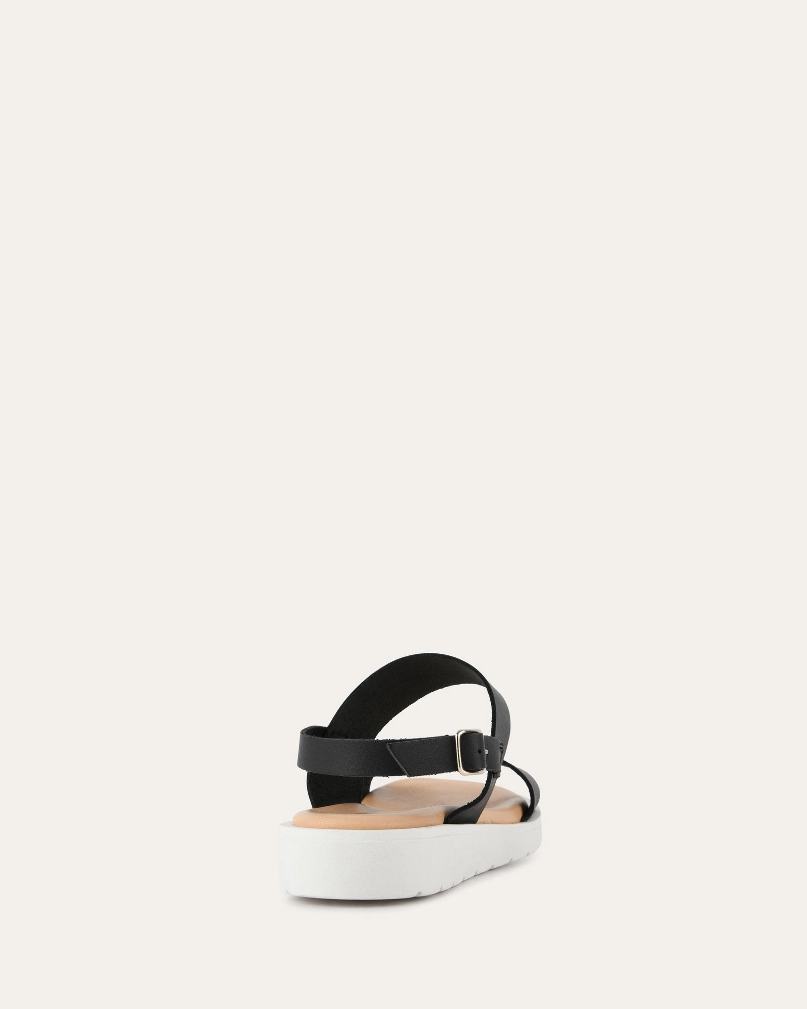 Motion-Driven Wear Rosalie Flat Sandals Black Leather