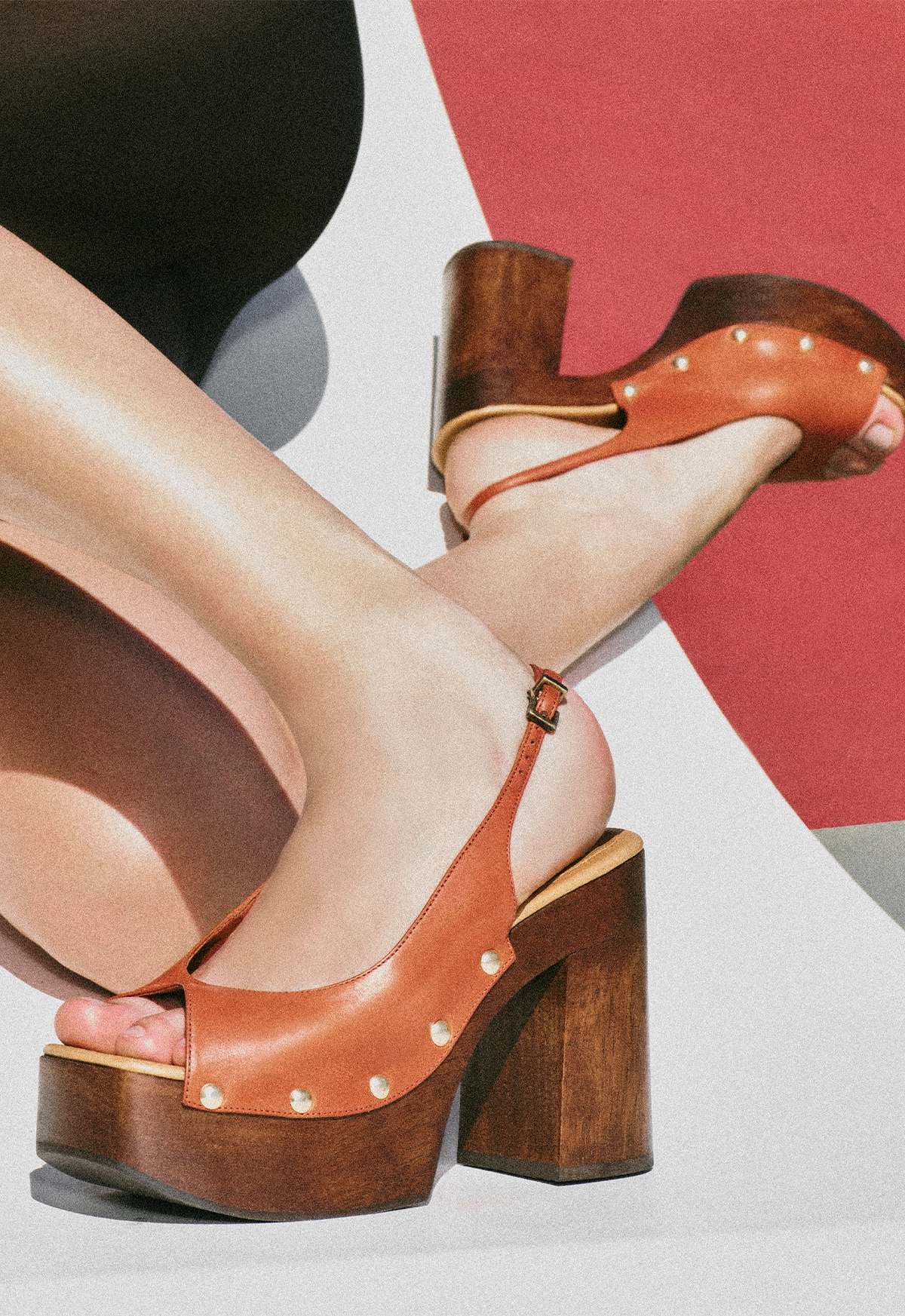 Flow-Forward Gear Smooth Layers Rose Sling Platform Sandal