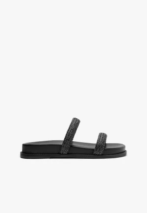 Ruby Black Sporty Sandal Sleek Essentials