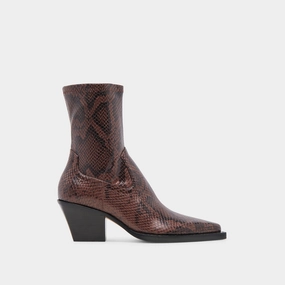 Rutger Wide Calf Boots Java Embossed Stella Constant Comfort