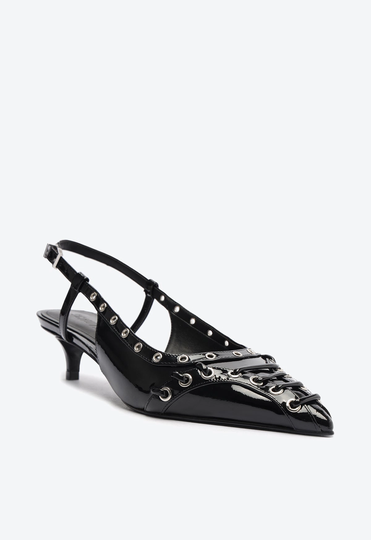 Ruth Mid Patent Leather Pump Form And Motion Designed With Rhythm