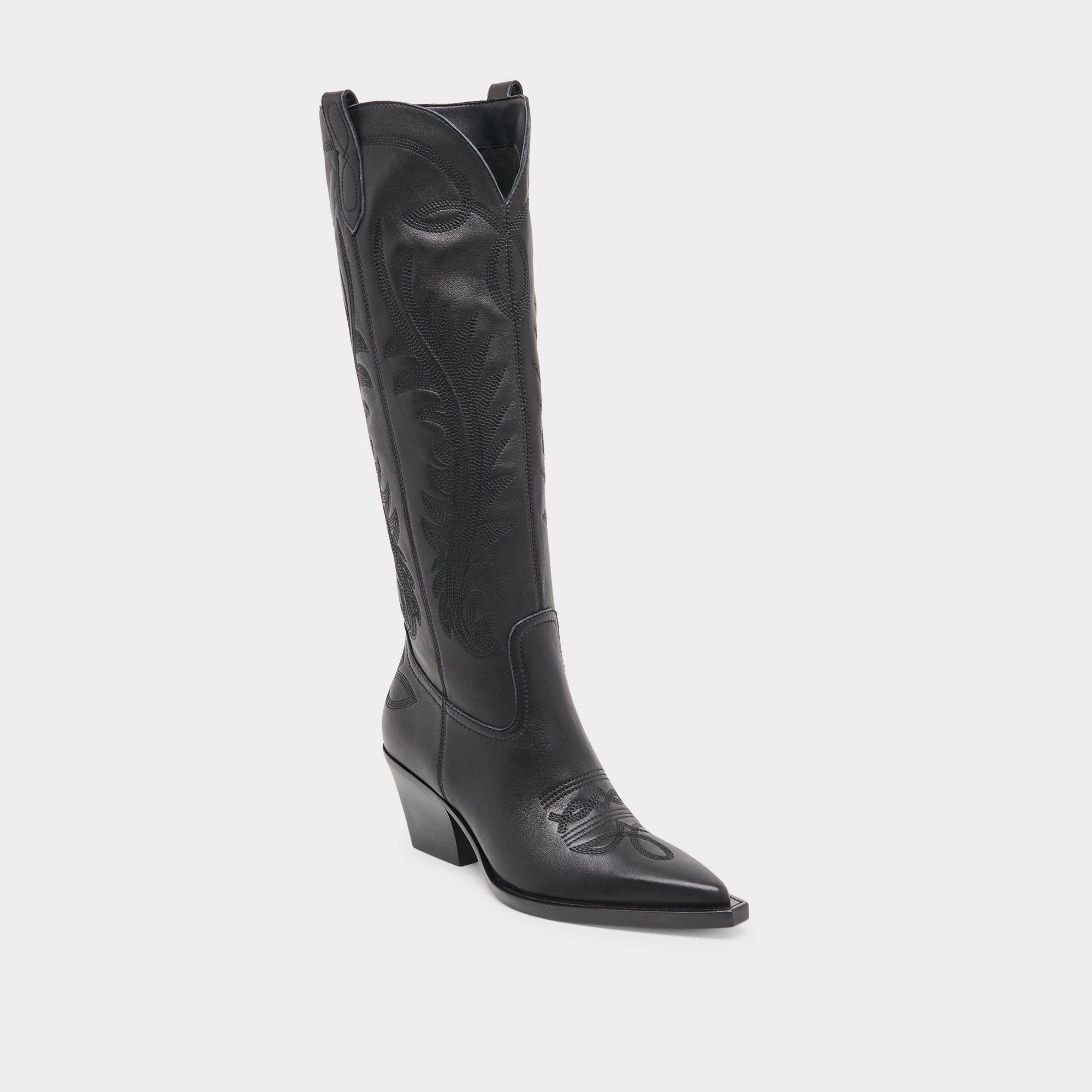Ryatt Extra Wide Calf Boots Black Leather Live Lightwear