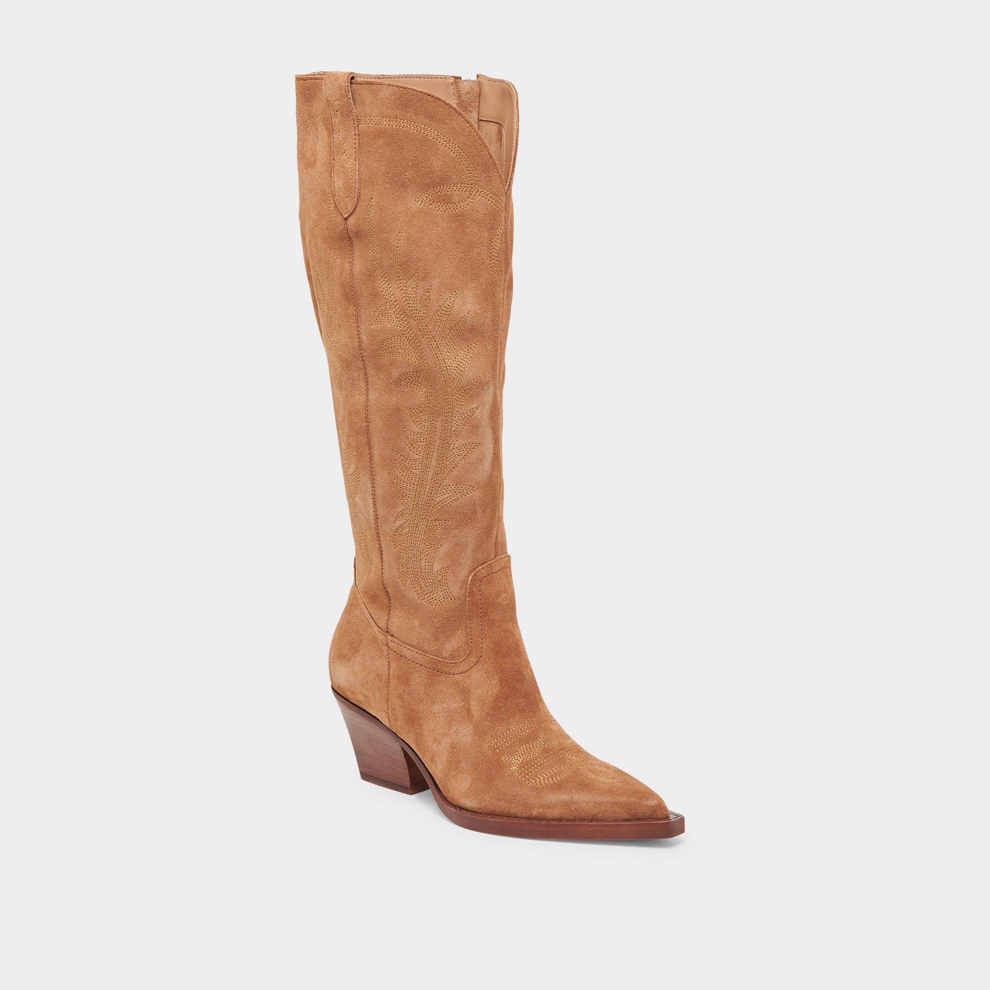 Ryatt Extra Wide Calf Boots Pecan Suede Go With Flow
