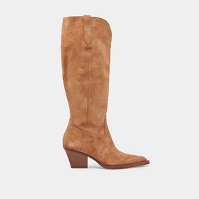 Ryatt Extra Wide Calf Boots Pecan Suede The New Essential