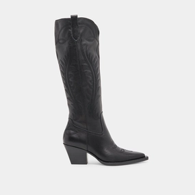 Ryatt Wide Calf Boots Black Leather Lightweight Presence Driven By Comfort