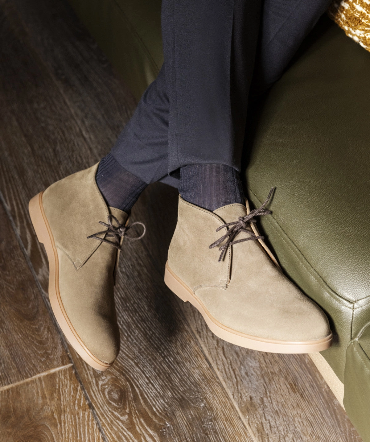 Sahara Olive Suede Ankle Boots Live With Intent