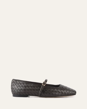 Sailor Ballet Flats Cacao Leather Effortless Gear