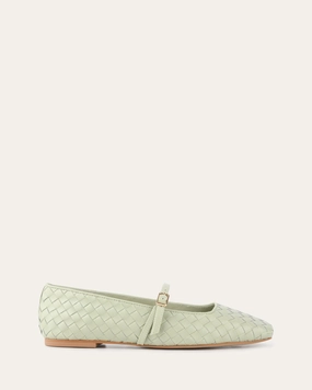 Sailor Ballet Flats Light Sage Leather Performance Meets Style